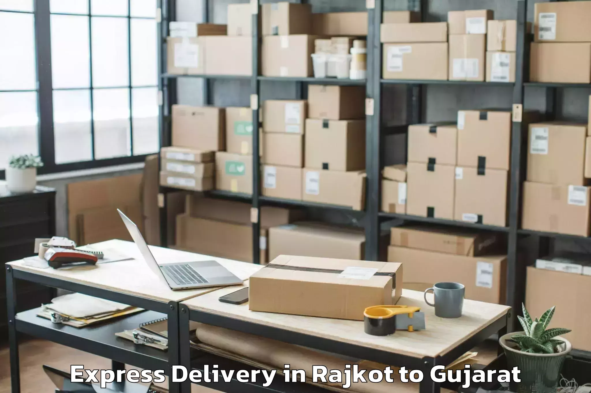 Rajkot to Jhalod Express Delivery Booking